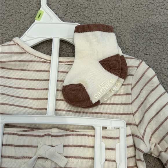 Striped Kids Pajama Set with Socks - Picture 3 of 3